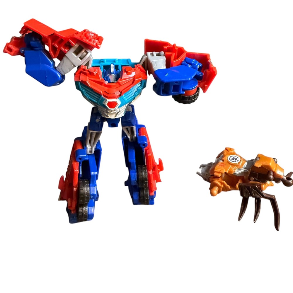 Set of 2 Transformers Optimus Prime + Robots in Disguise Truck Toy Action Figure